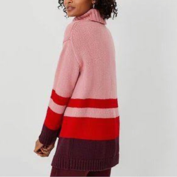 Ann Taylor Sweater - Color Block Turtleneck - Picture 5 of 5